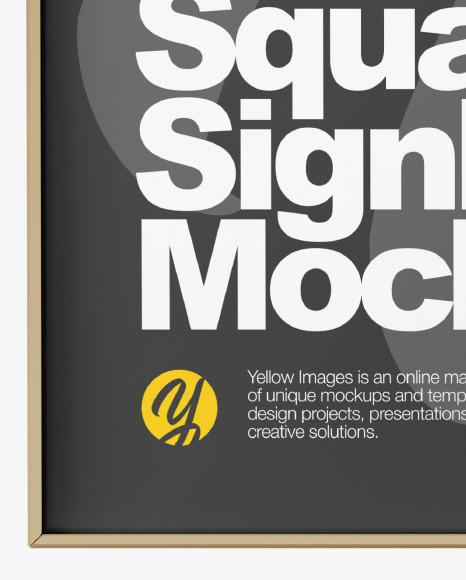 Download Metallic Square Signboard Mockup In Outdoor Advertising Mockups On Yellow Images Object Mockups Yellowimages Mockups