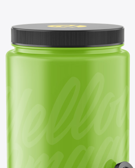 Glossy Plastic Jar w  Spoon Mockup PSD #3