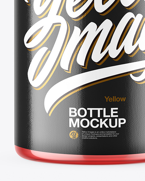 Colored Glass Bottle Mockup PSD #5