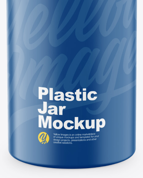 Matte Plastic Jar Mockup PSD #1