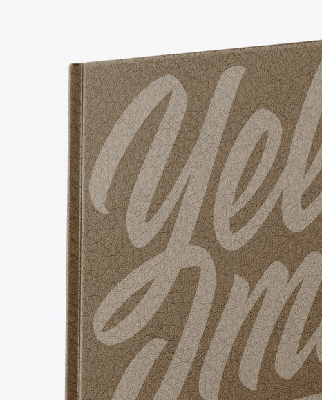 Hardcover Book w  Leather Cover Mockup PSD #2