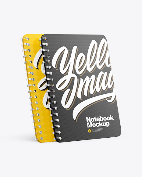 Two Spring Notebooks Mockup