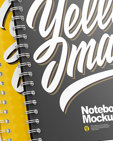 Two Spring Notebooks Mockup PSD #1