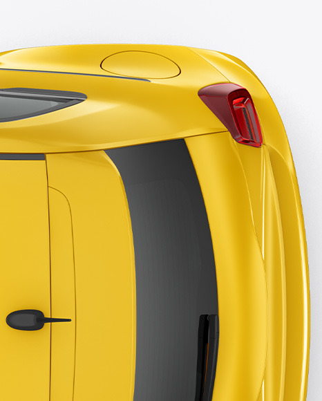 EV Compact Car Mockup   Top View PSD #7