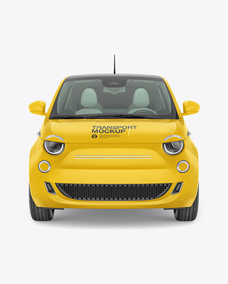 EV Compact Car Mockup   Front View PSD #2
