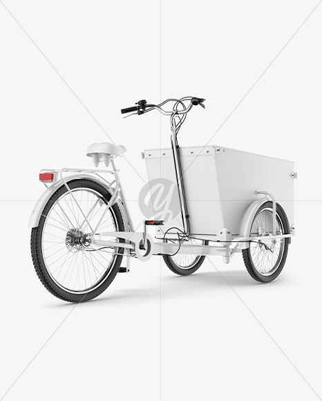 Download Cargo Bike Mockup Back Righthalf Side View In Vehicle Mockups On Yellow Images Object Mockups