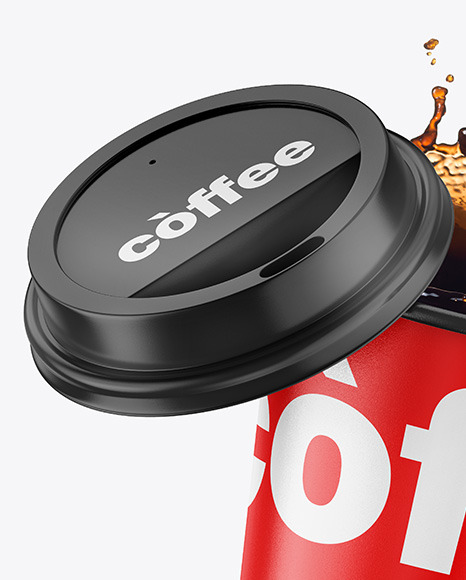 Glossy Coffee Cup w  Splash Mockup PSD #6