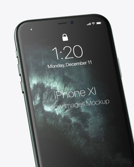 Two Apple iPhones 11 Pro Mockup PSD #4