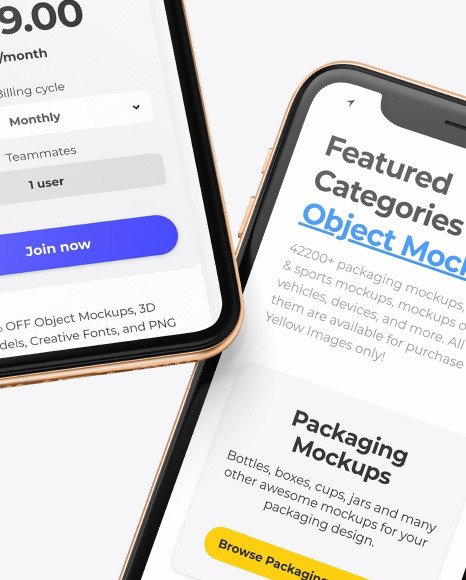 Two Apple iPhones 11 Pro Mockup PSD #7