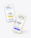 Two Clay Apple iPhones 11 Mockup