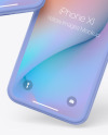 Two Clay Apple iPhones 11 Mockup