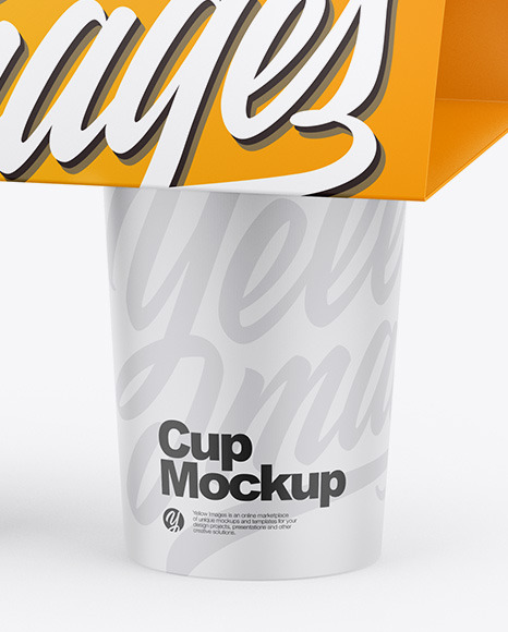 Carrier W  Matte Cups Mockup PSD #1
