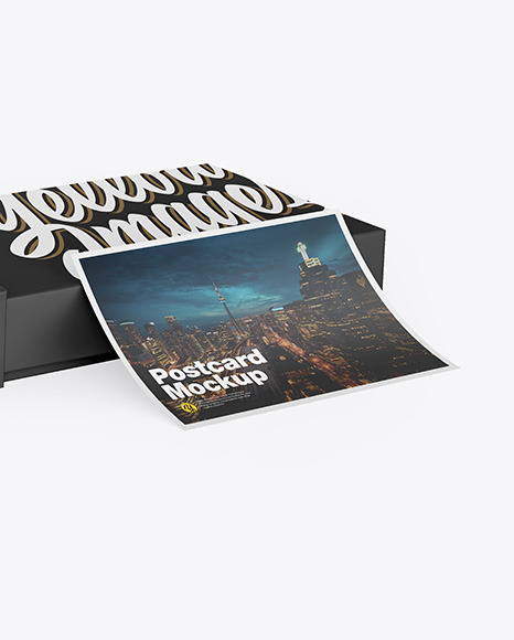 Download Box W Postcard Mockup In Free Mockups On Yellow Images Object Mockups