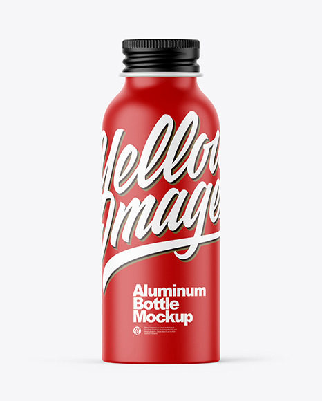 Matte 100ml Aluminum Bottle w  Screw Cap Mockup PSD #4