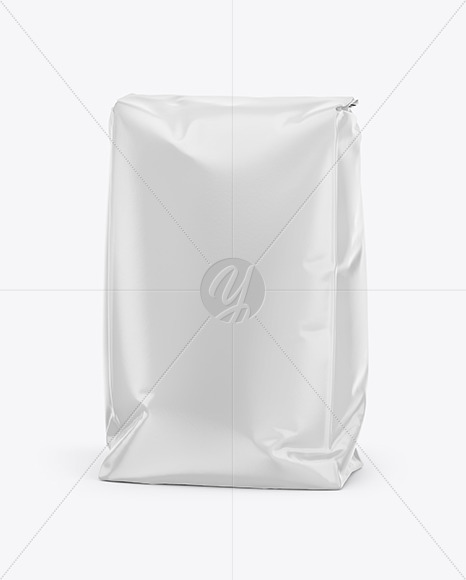 Download Glossy Paper Flour Bag Mockup In Bag Sack Mockups On Yellow Images Object Mockups