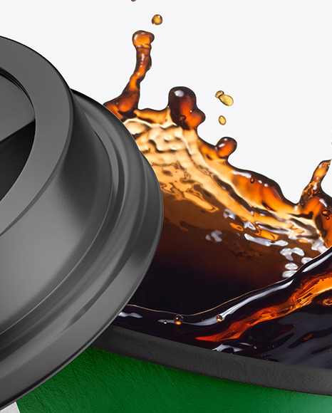 Paper Coffee Cup w  Splash Mockup PSD #7