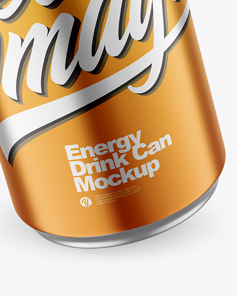 Download 330ml Matte Metallic Drink Can Mockup in Can Mockups on Yellow Images Object Mockups