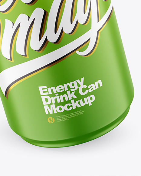 330ml Matte Drink Can Mockup PSD #4