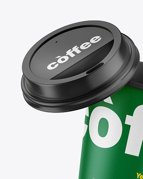 Paper Coffee Cup w  Straw Mockup PSD #6