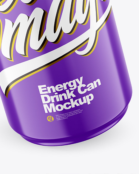 Download 330ml Glossy Drink Can Mockup in Can Mockups on Yellow ...