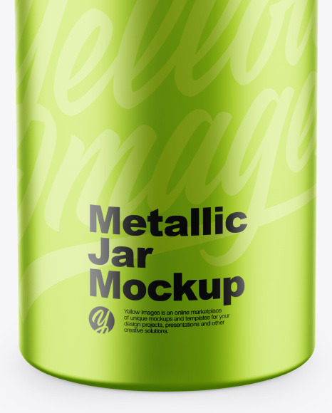 Metallic Jar Mockup PSD #1