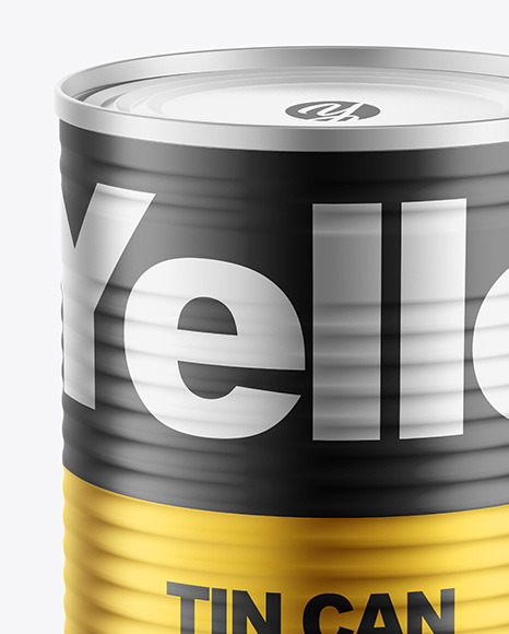 Matte Metallic Tin Can Mockup PSD #1