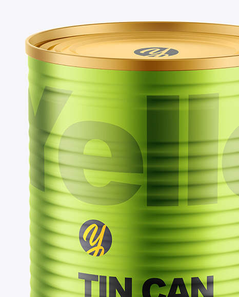 Matte Metallic Tin Can Mockup PSD #7