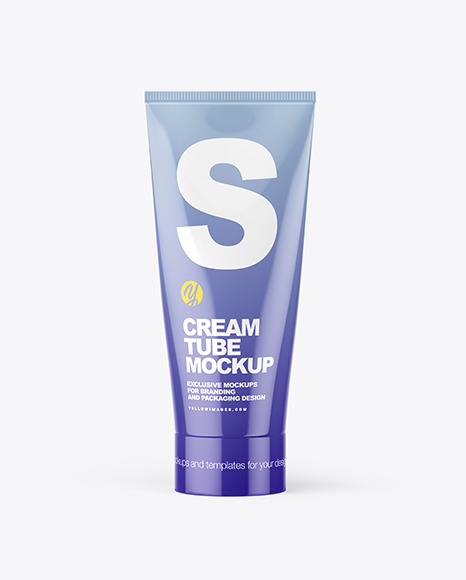 Glossy Cream Tube Mockup PSD #4