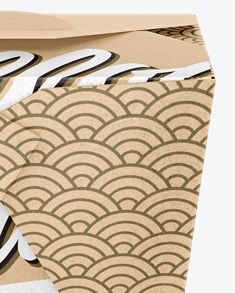Kraft Paper Noodles Box Mockup PSD #6