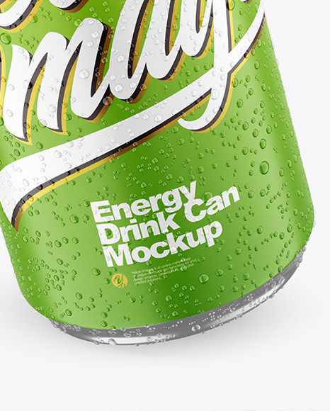 Download 330ml Metallic Drink Can With Matte Finish And Condensation Mockup In Can Mockups On Yellow Images Object Mockups