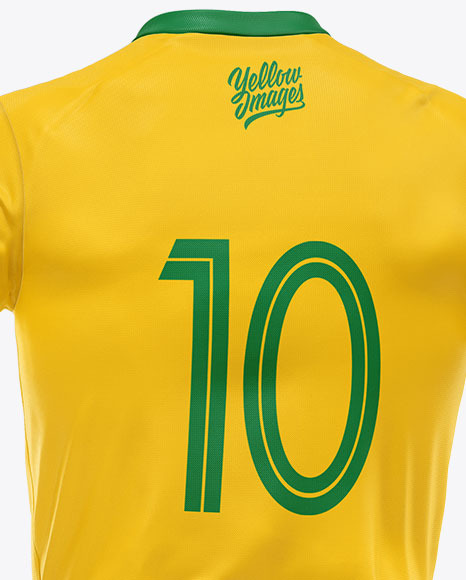 Download Soccer Uniform Mockup Back View In Apparel Mockups On Yellow Images Object Mockups