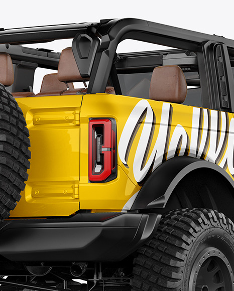 Off-Road Suv Open Roof Mockup - Top View Prototypes