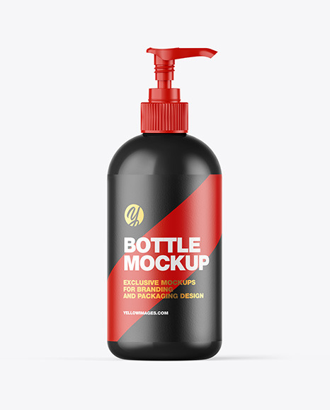 Glossy Bottle w  Open Pump Mockup PSD #2