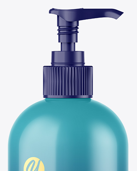 Glossy Bottle w  Open Pump Mockup PSD #1