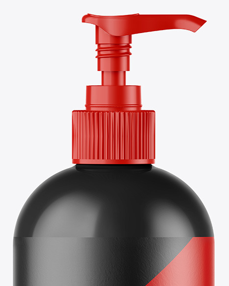 Glossy Bottle w  Open Pump Mockup PSD #7