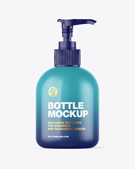 Download Glossy Sanitizer Bottle W Open Pump Mockup In Bottle Mockups On Yellow Images Object Mockups