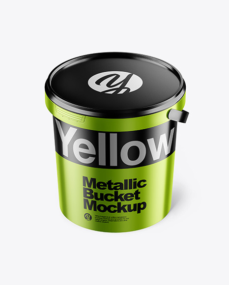 Metallic Bucket Mockup