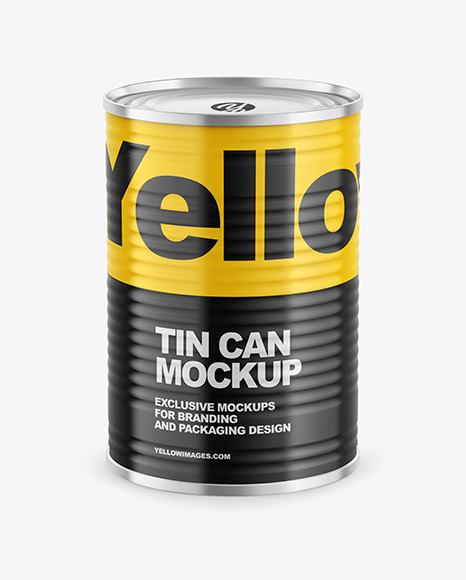 Tin Can w  Glossy Finish Mockup PSD #6