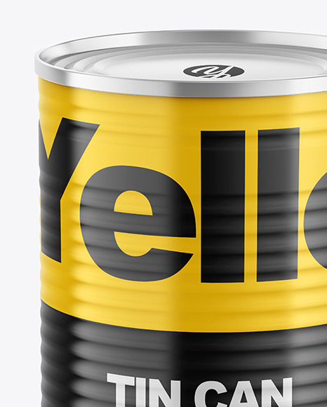 Tin Can w  Glossy Finish Mockup PSD #7