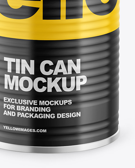 Tin Can w  Glossy Finish Mockup PSD #5