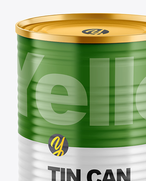 Tin Can w  Glossy Finish Mockup PSD #1