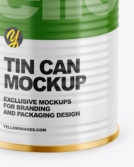 Tin Can w  Glossy Finish Mockup PSD #2