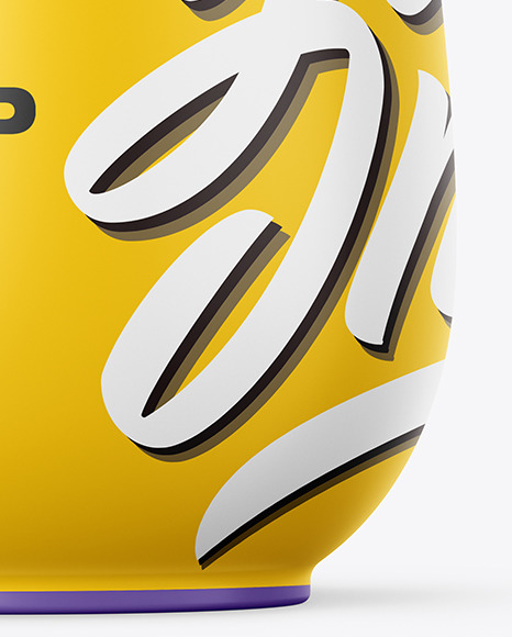 Matte Plastic Medium Yoghurt Cup Packaging Mockup   Front View PSD #7