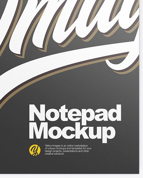 Notepad Mockup   Top View PSD #1
