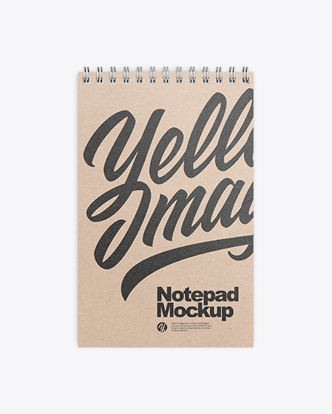 Kraft Notepad Mockup   Top View PSD #2