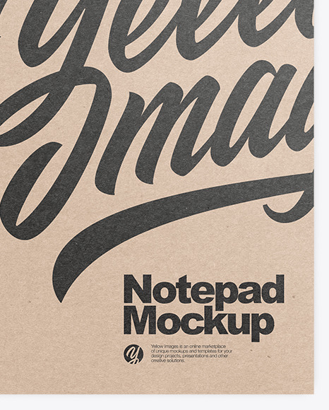 Kraft Notepad Mockup   Top View PSD #4