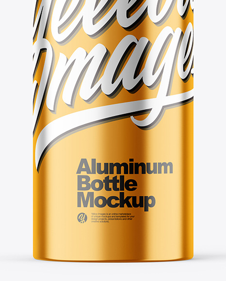 Metallic 120ml Aluminum Bottle w  Screw Cap Mockup PSD #2