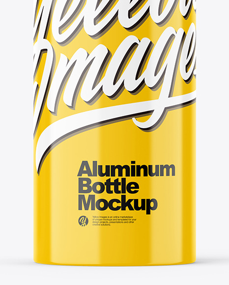 Glossy 120ml Aluminum Bottle w  Screw Cap Mockup PSD #2