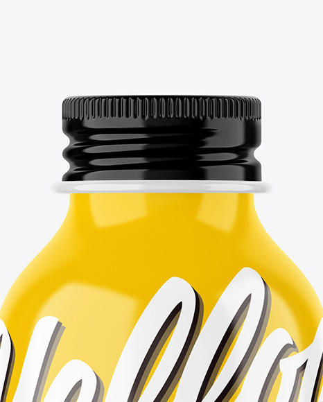 Glossy 120ml Aluminum Bottle w  Screw Cap Mockup PSD #1