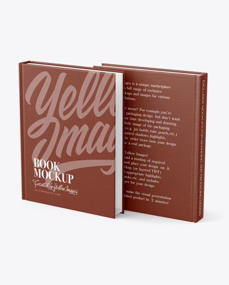 Hardcover Book w/ Leather Cover Mockup